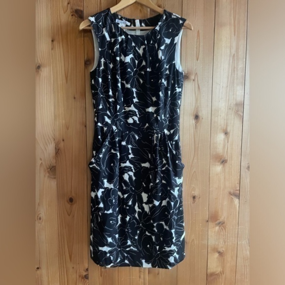Oscar De la Renta Silk Scribble Floral Dress 10